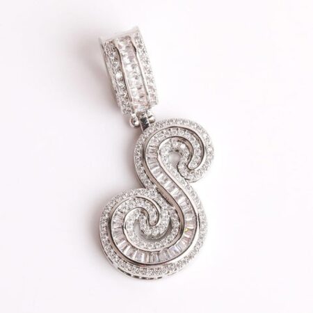Iced Out Moissanite Customize Name Letter Pendant