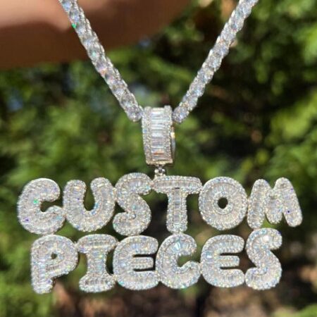Custom Letter Name Moissanite Diamond Pendant