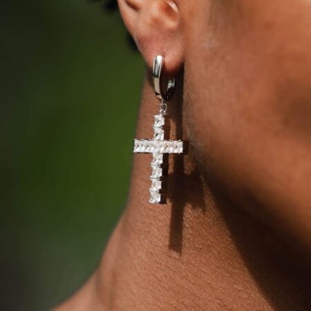 Studded Cross Earrings