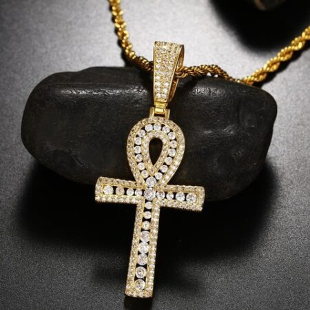 Hip Hop Key Cross Moissanite Diamond Men's Nacklace