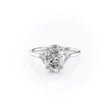 Moissanite Oval Cut Vintage Engagement Ring