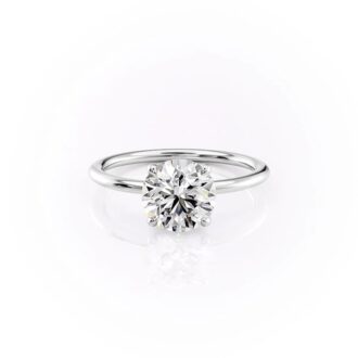 Moissanite Solitaire Round Cut Engagement Ring