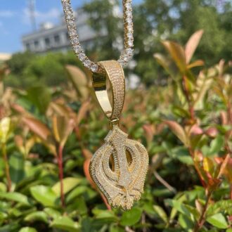 D Color Moissanite Diamond Iced Out Pendant For Men's