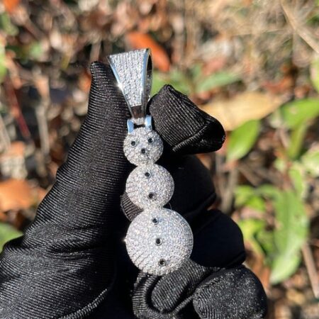 Fully Iced Out Ice Snowman Hip Hop Moissanite Pendant