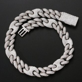 VVS1 Clarity Moissanite Pig Nose Cuban Linked Chain