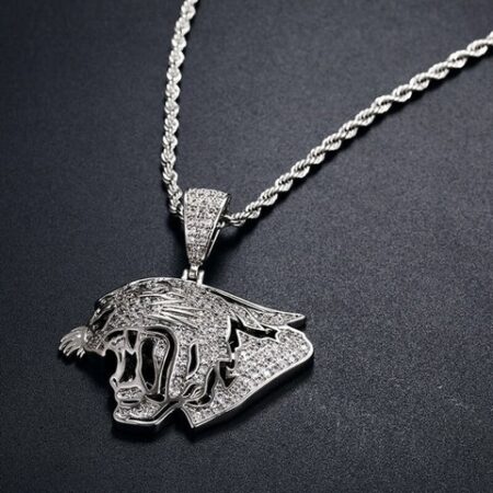 Hip Hop Customize Moissanite Ice Roaring Tiger Pendant