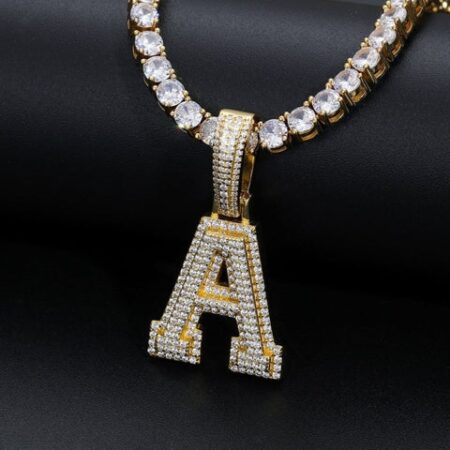Customize Name Letter Moissanite Diamond Pendant