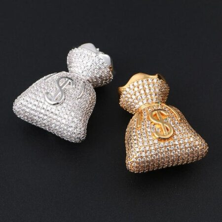 Money Bag Moissanite Diamond Unique Men's Nackalce