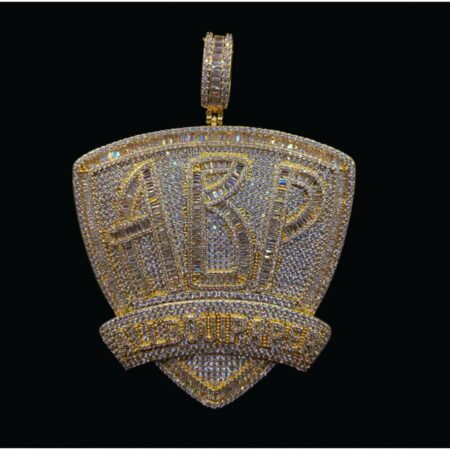 All Bout Paper BIG Luxury Baguette & Round Moissanite Diamond ABP Iced Out Pendant