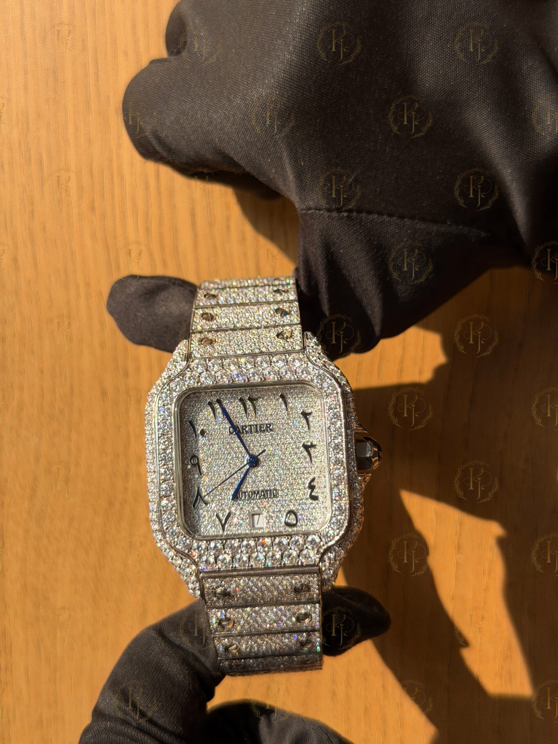 Krushnam's Cartier Arabic white Japan movement