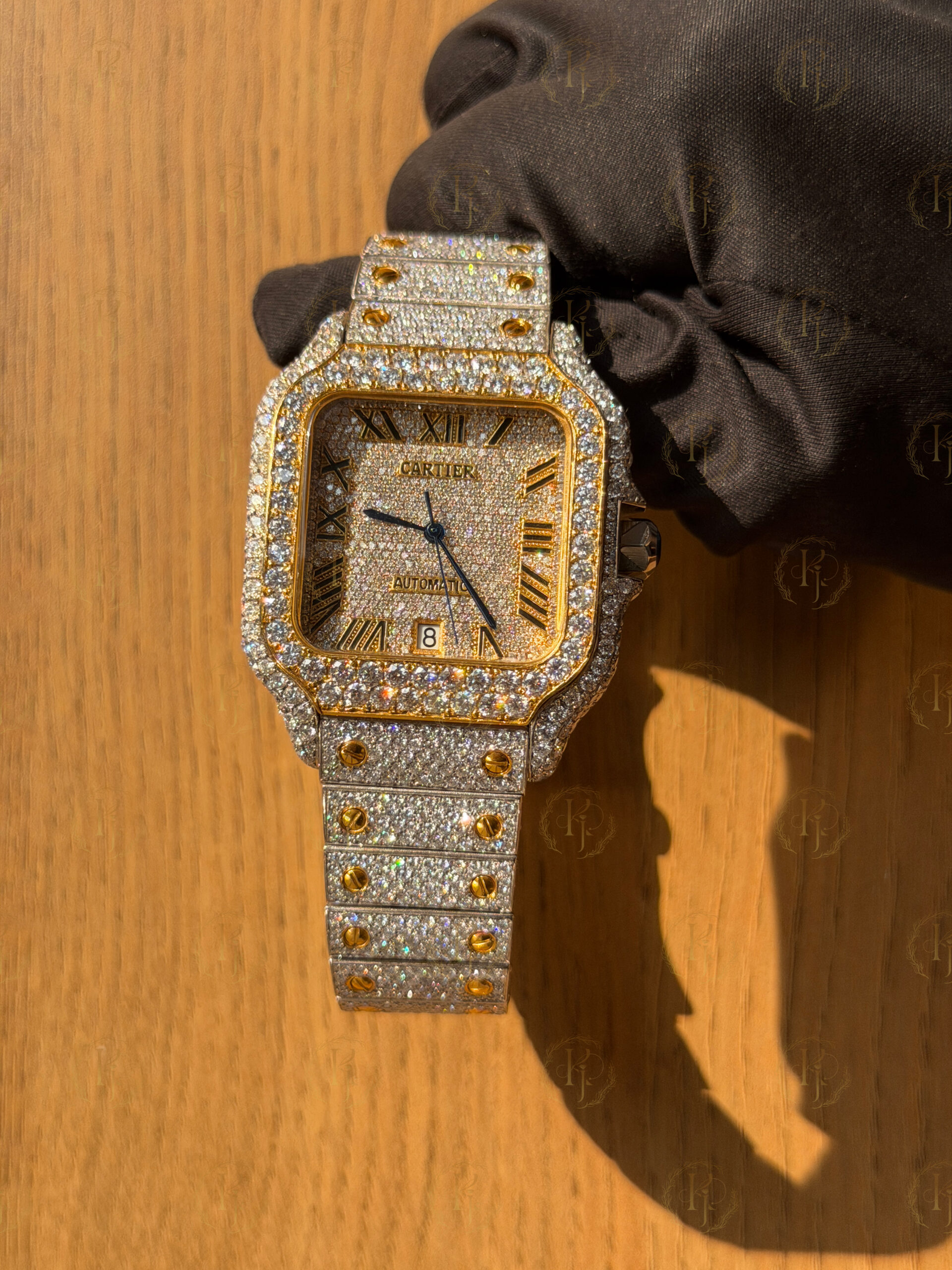 Krushnam's Cartier Santos yellow white Japan movement - Image 6