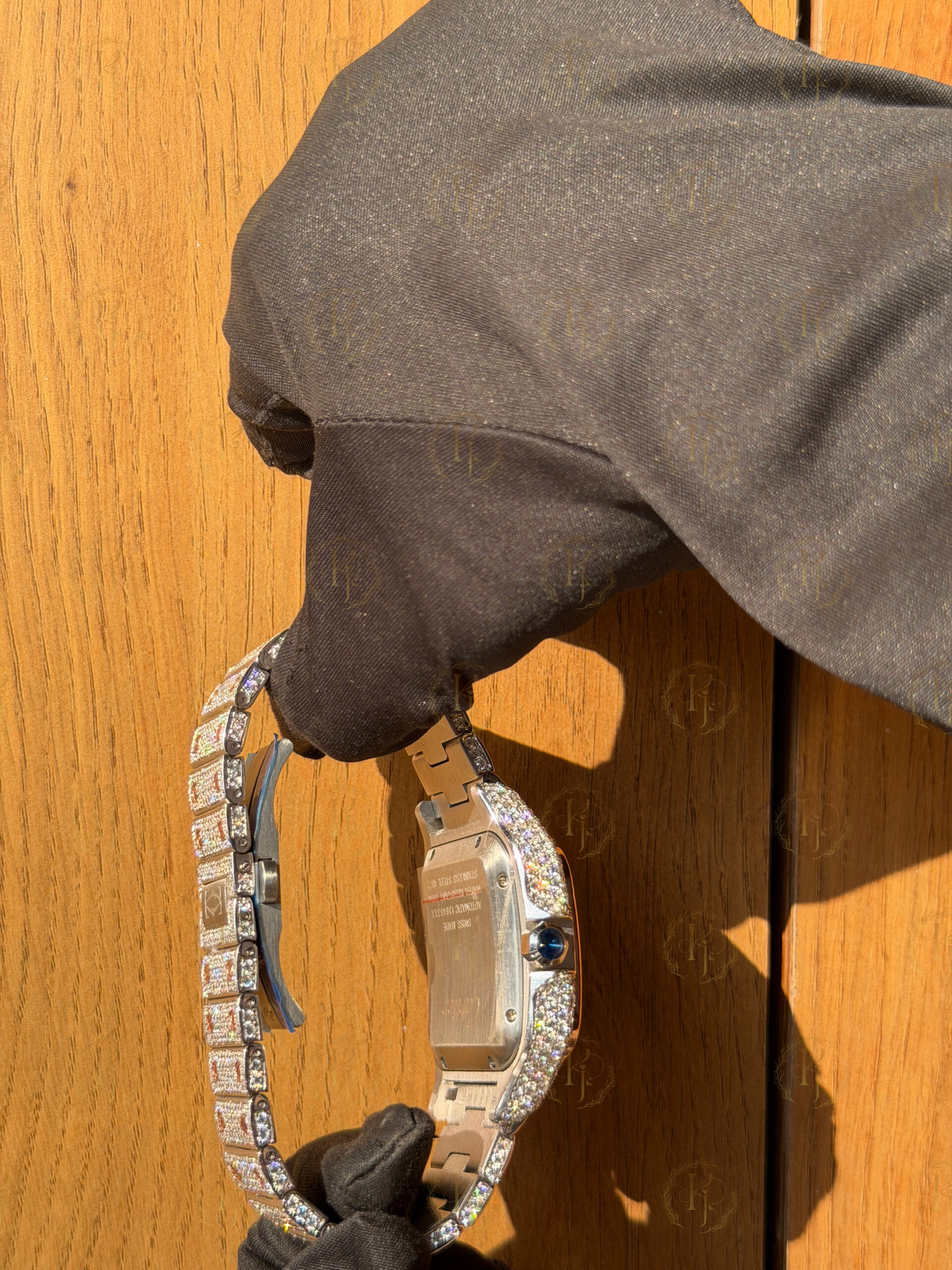 Krushnam’s Cartier Santos rose white Japan movement - Image 4