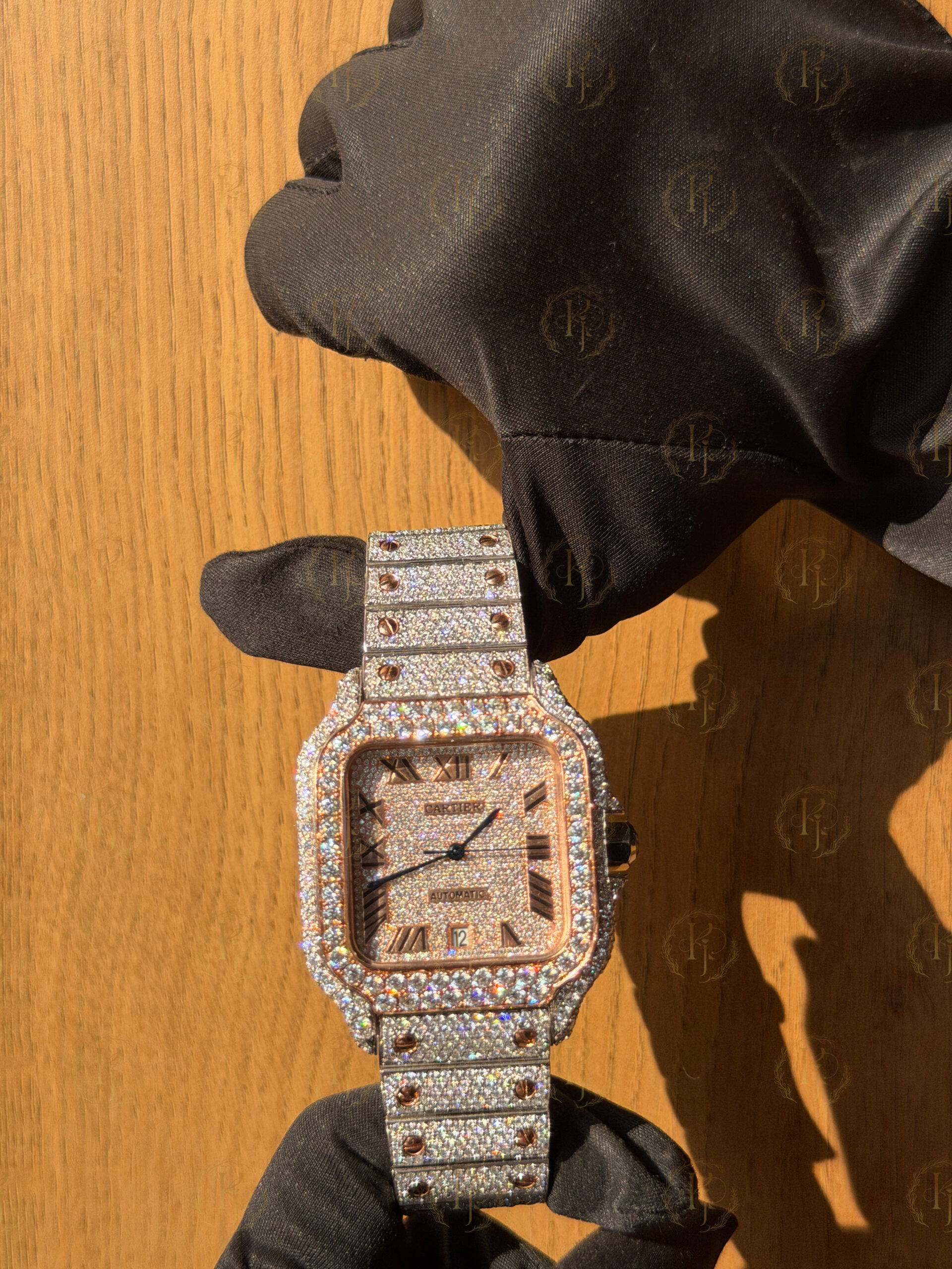 Krushnam’s Cartier Santos rose white Japan movement