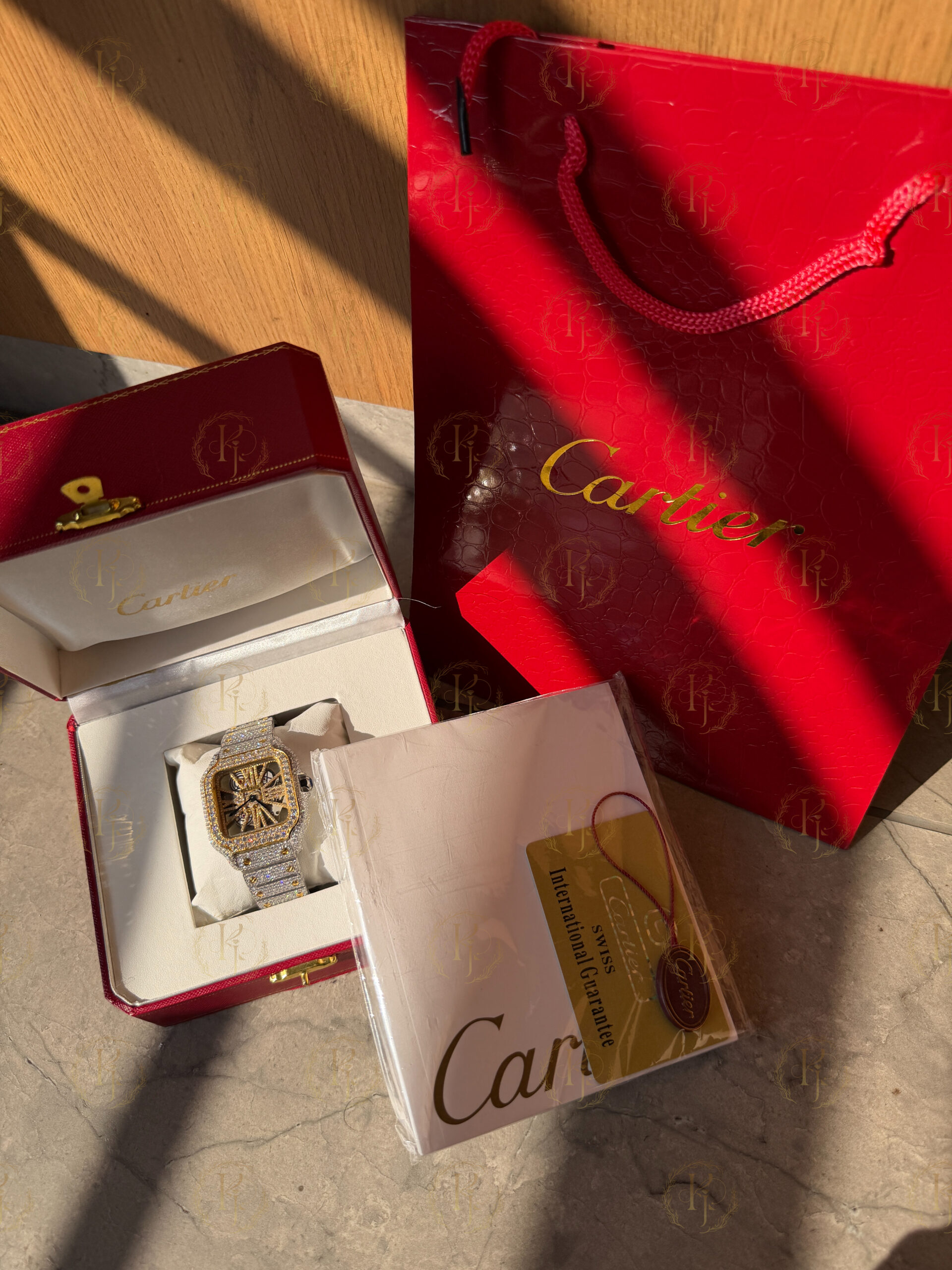 Krushnam's Cartier Skeleton yellow white Japan Automatic movement - Image 7