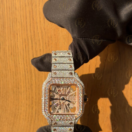 Krushnam's Cartier Skeleton rose white Japan movement