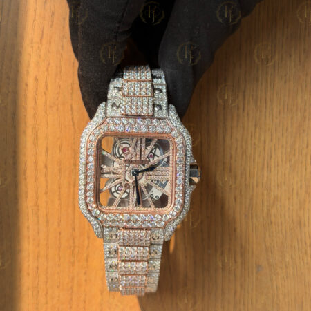 Cartier Skeleton Rose-White tone with Collet band (41mm)