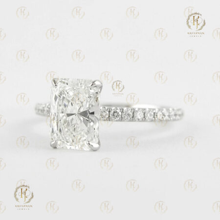 Stylish White Emerald Ring for Wedding