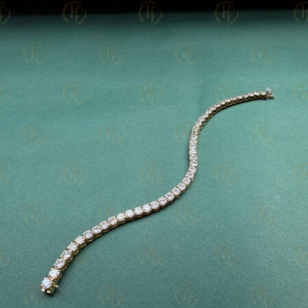 3mm 8inch Tennis bracelet yellow tone