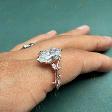 Engagement Ring with Marquise Diamond and Rose tone