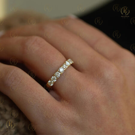 Small Round Diamond Ring Rose tone