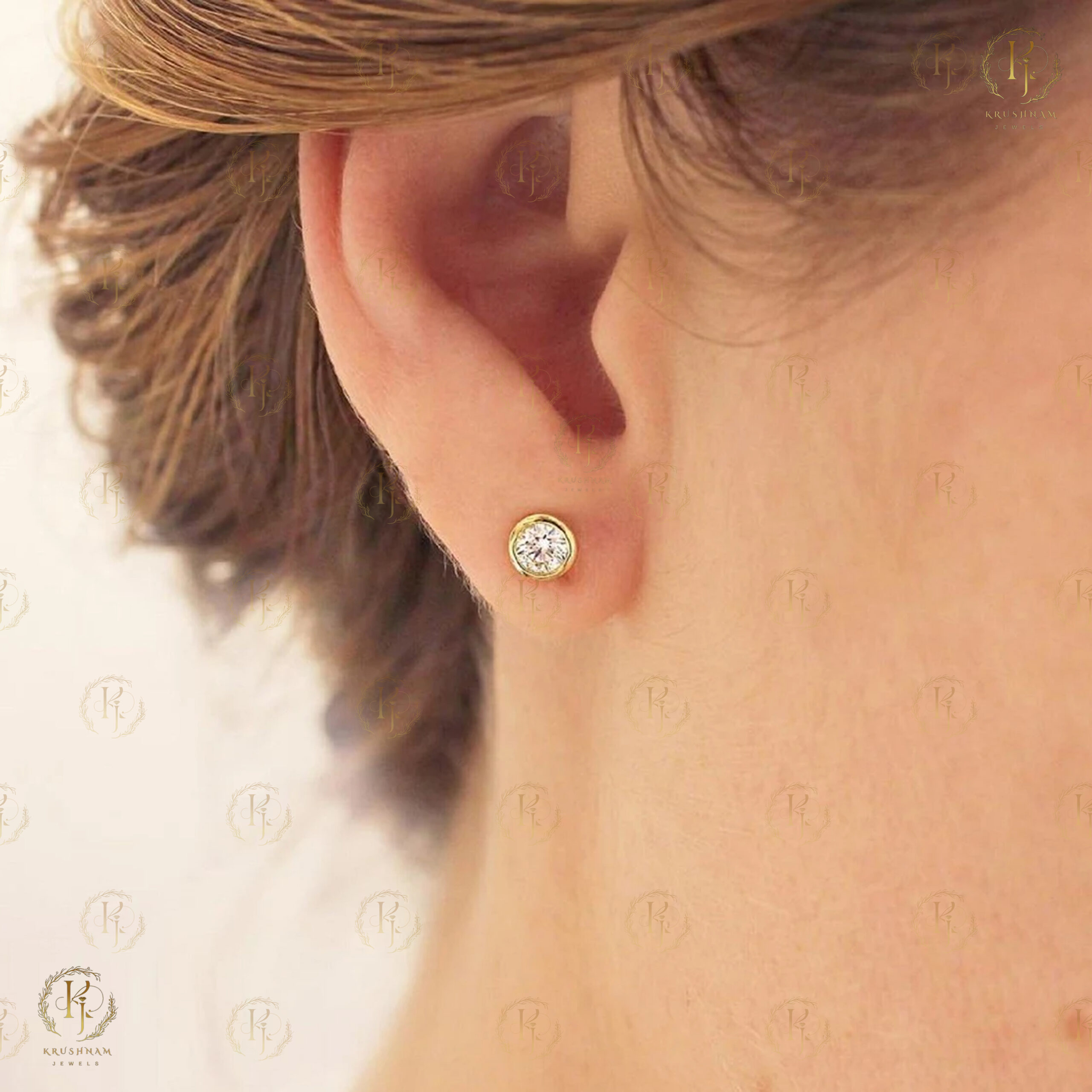 2ct White Round Diamond Earrings