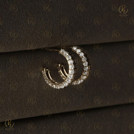 Stylish Office wear Earrings with Yellow tone