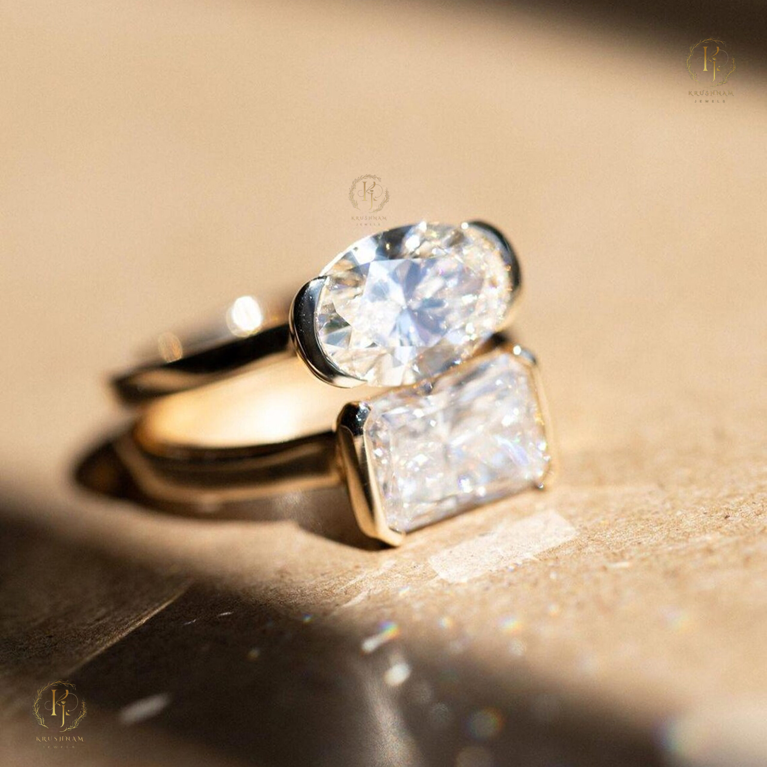 1.50 CT Emerald Cut Diamond East West Bezel Set - Image 5