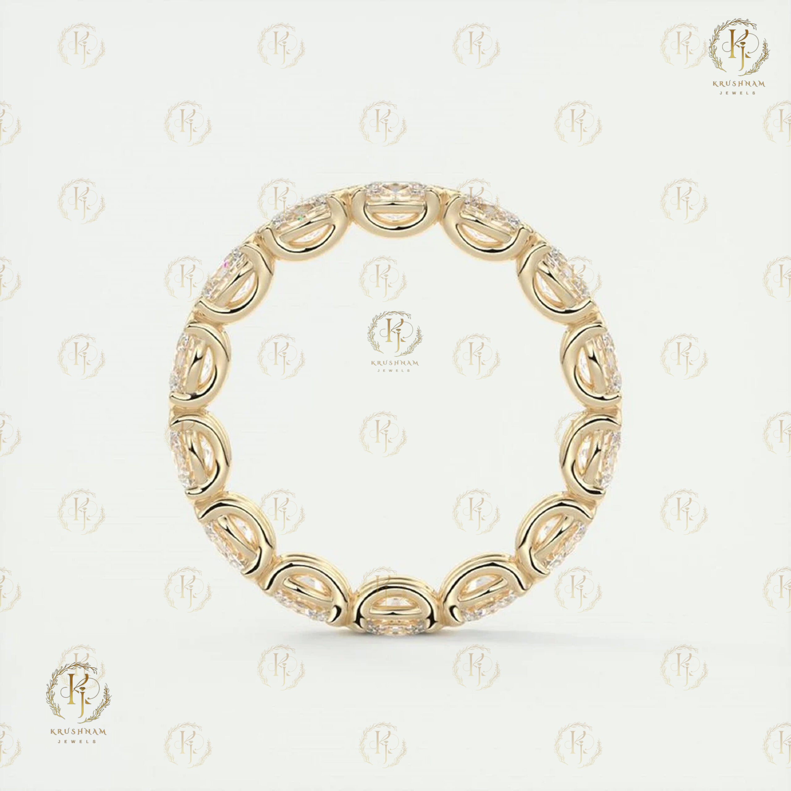 2.10 CT Oval Diamond Eternity Wedding Band - Image 4