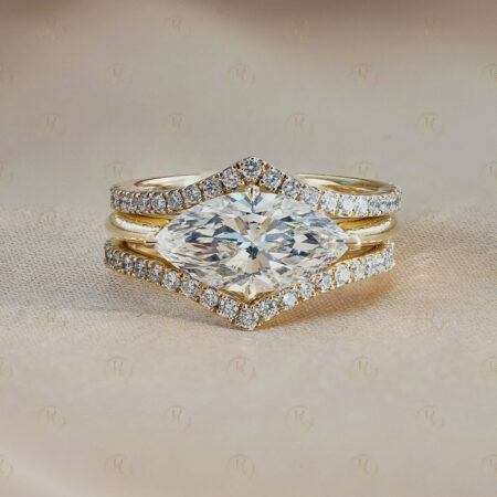 Mercury Diamond 3 in 1 classic Ring with yellow tone for daily wear