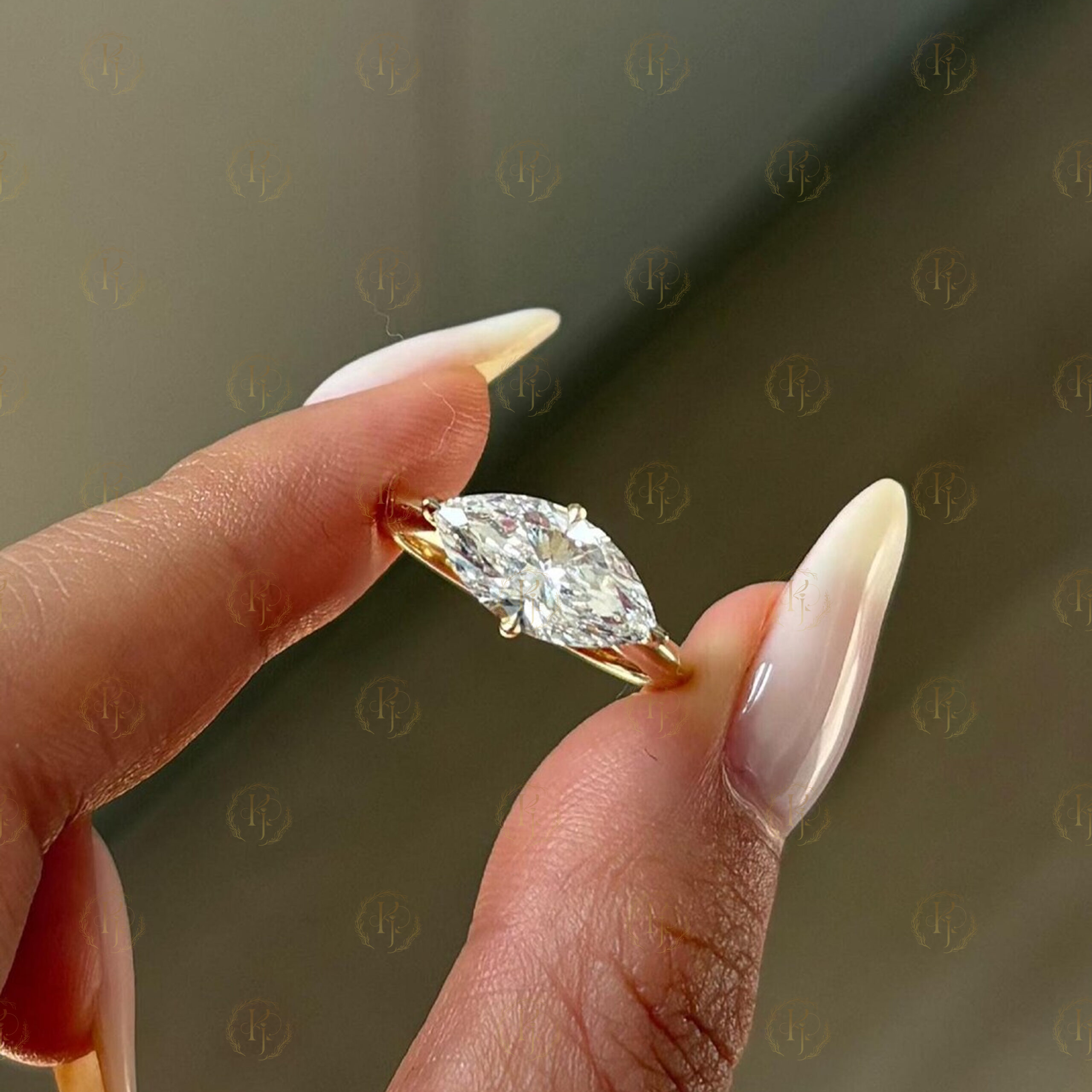 Mercury Diamond 3 in 1 classic Ring with yellow tone for daily wear - Image 5