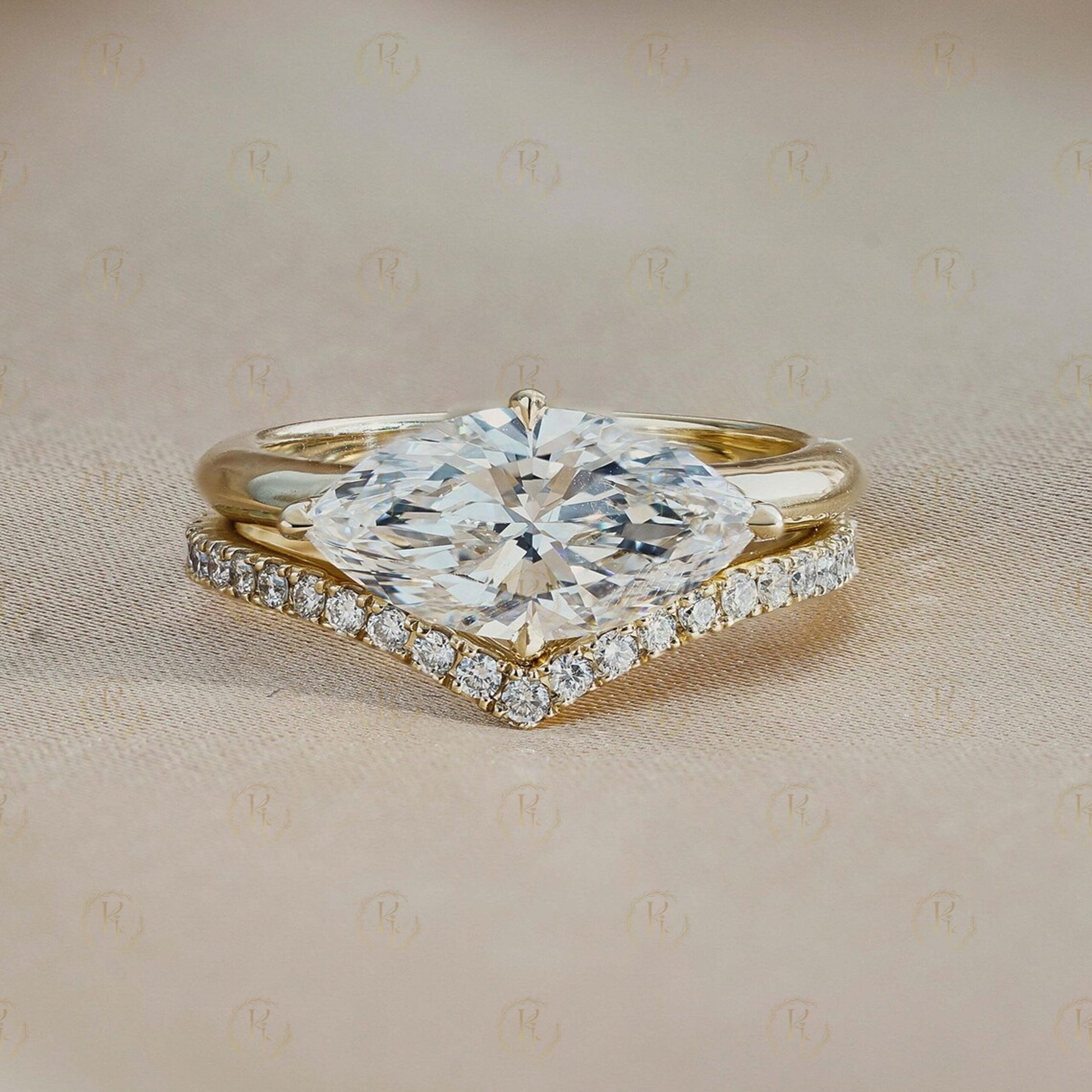 Mercury Diamond 3 in 1 classic Ring with yellow tone for daily wear - Image 7