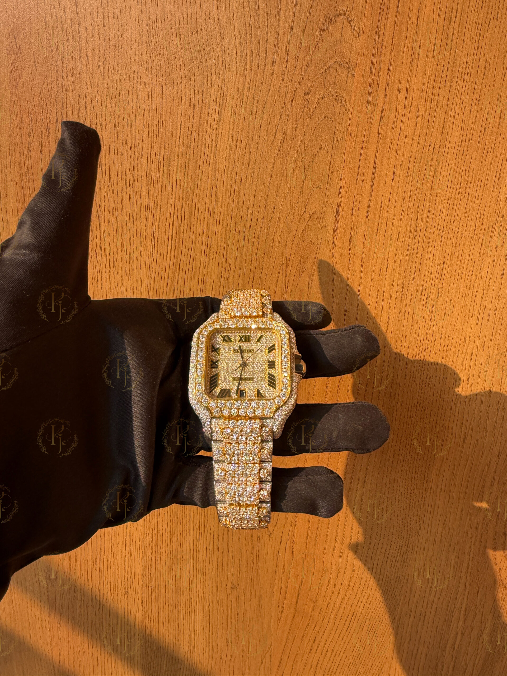 Cartier Santos Yellow White with Collet Band - Image 4