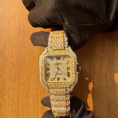 Cartier Santos Yellow White with Collet Band