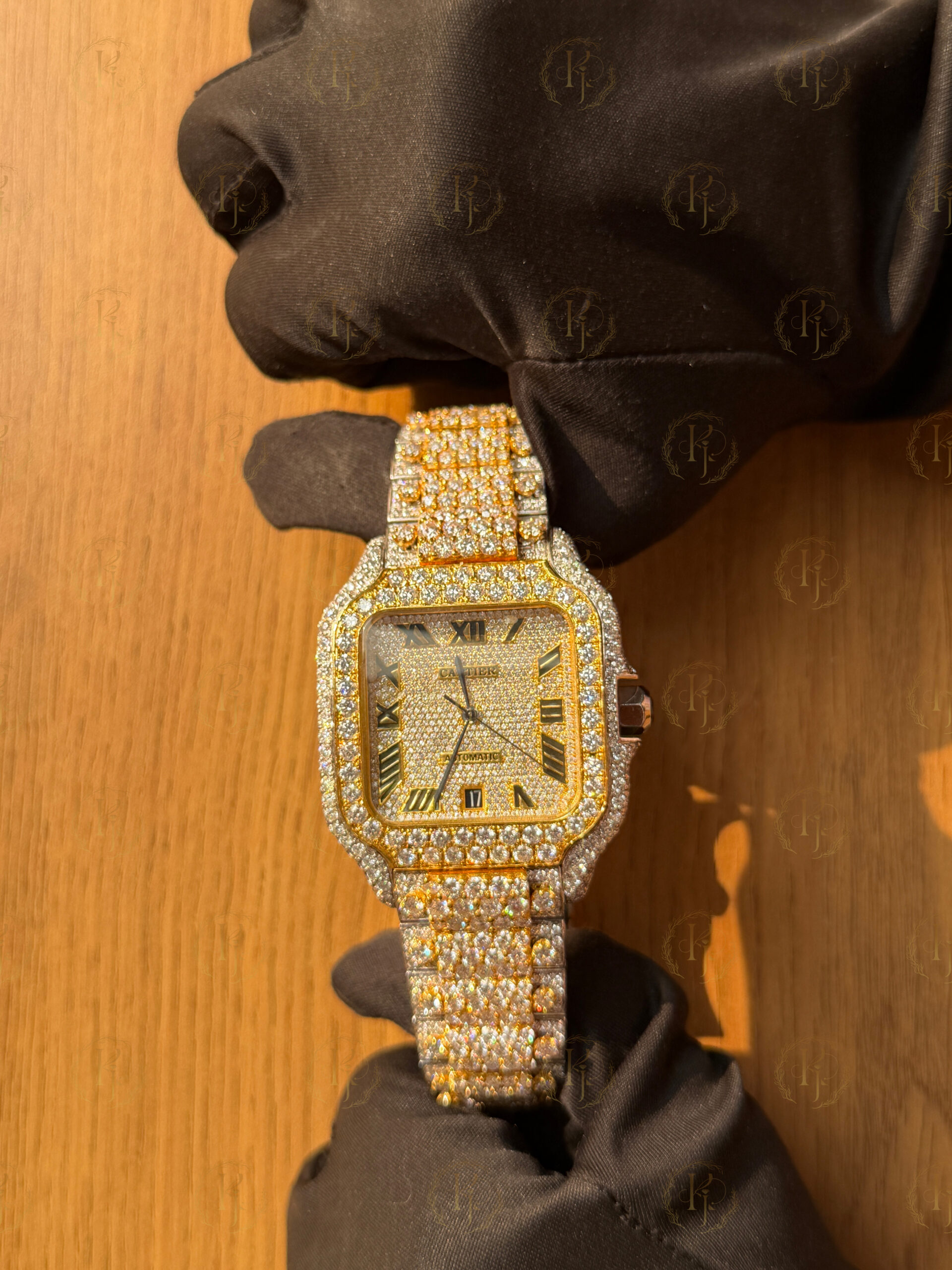 Cartier Santos Yellow White with Collet Band