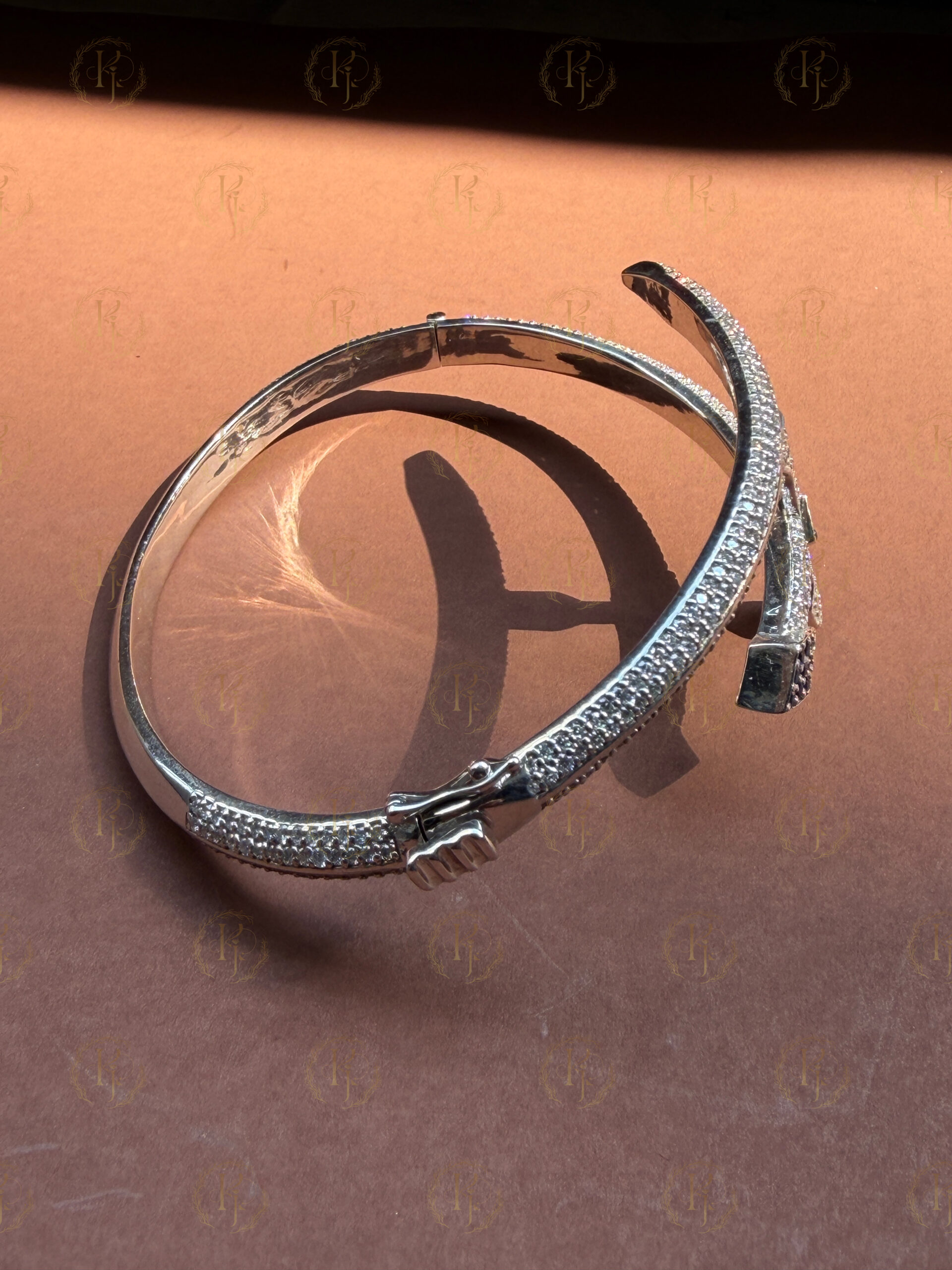 Custom Bracelet - cross design Bengan White tone - Image 5