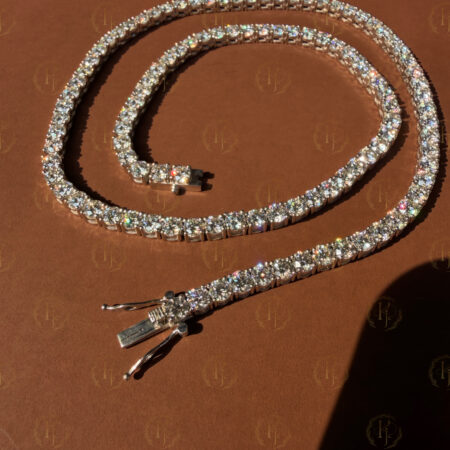 5mm 22inch Tennis chain with White tone