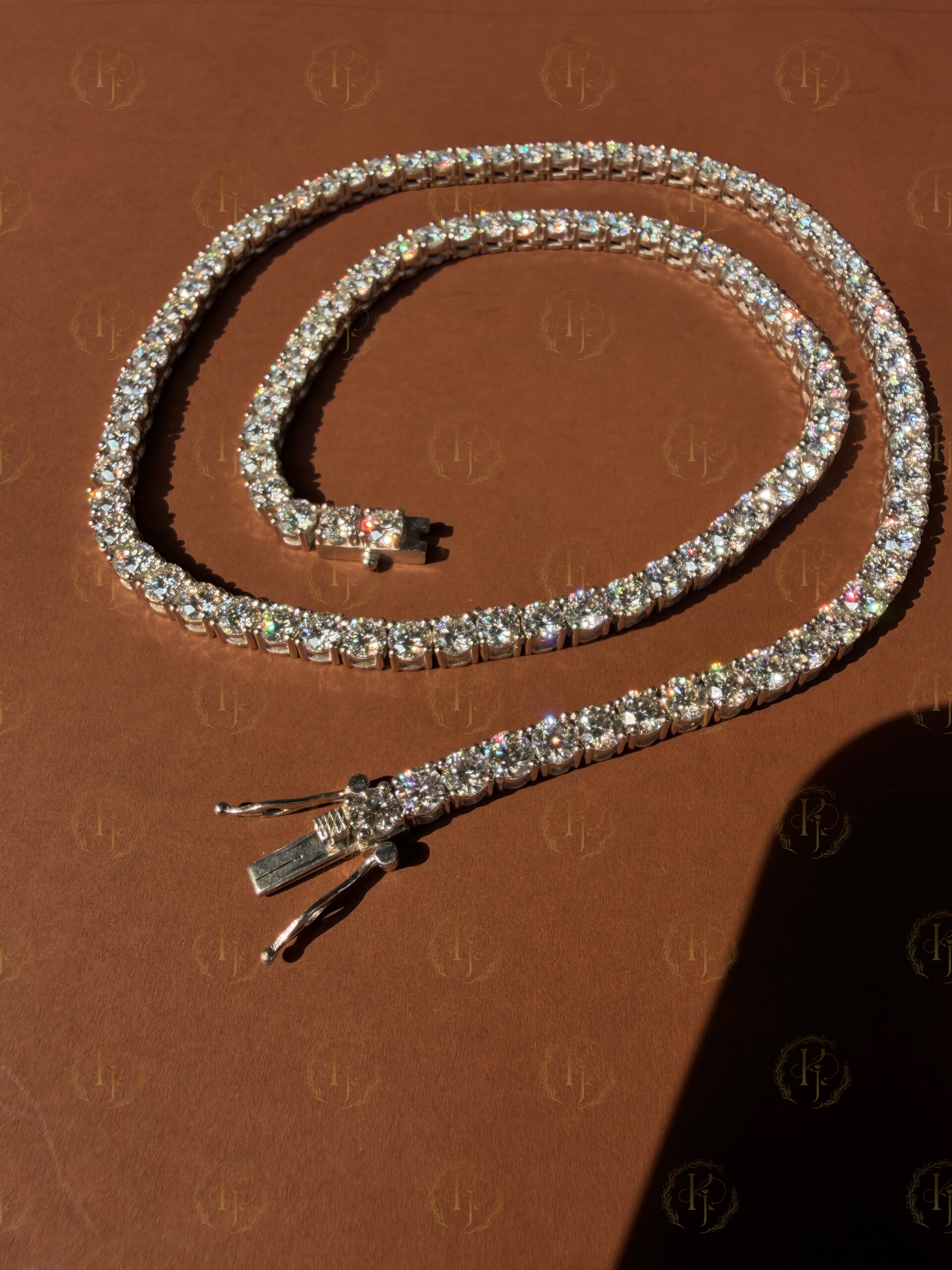5mm 22inch Tennis chain with White tone