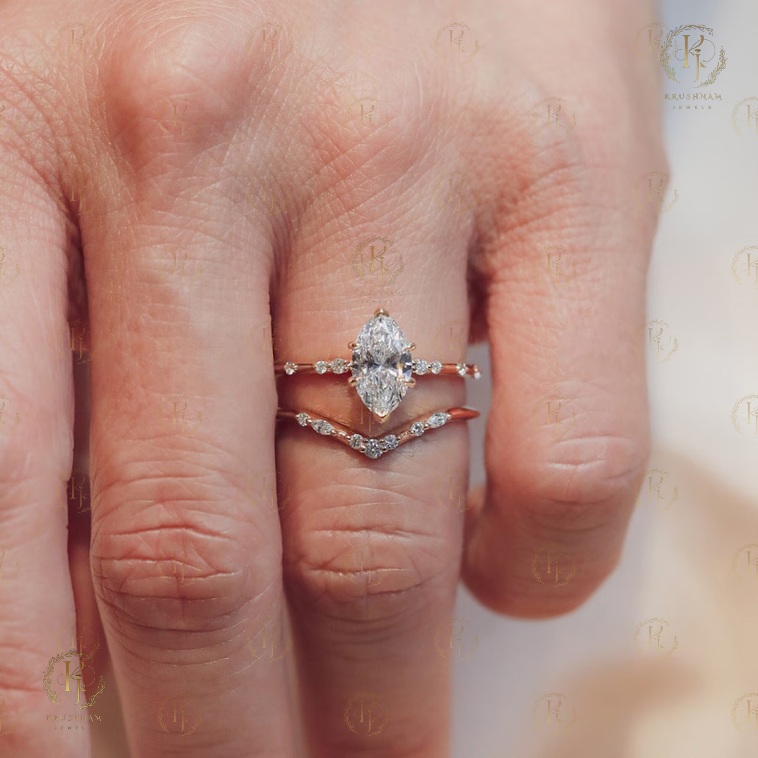 Mercury Diamond Ring with Yelllow tone for daily wear - Image 3