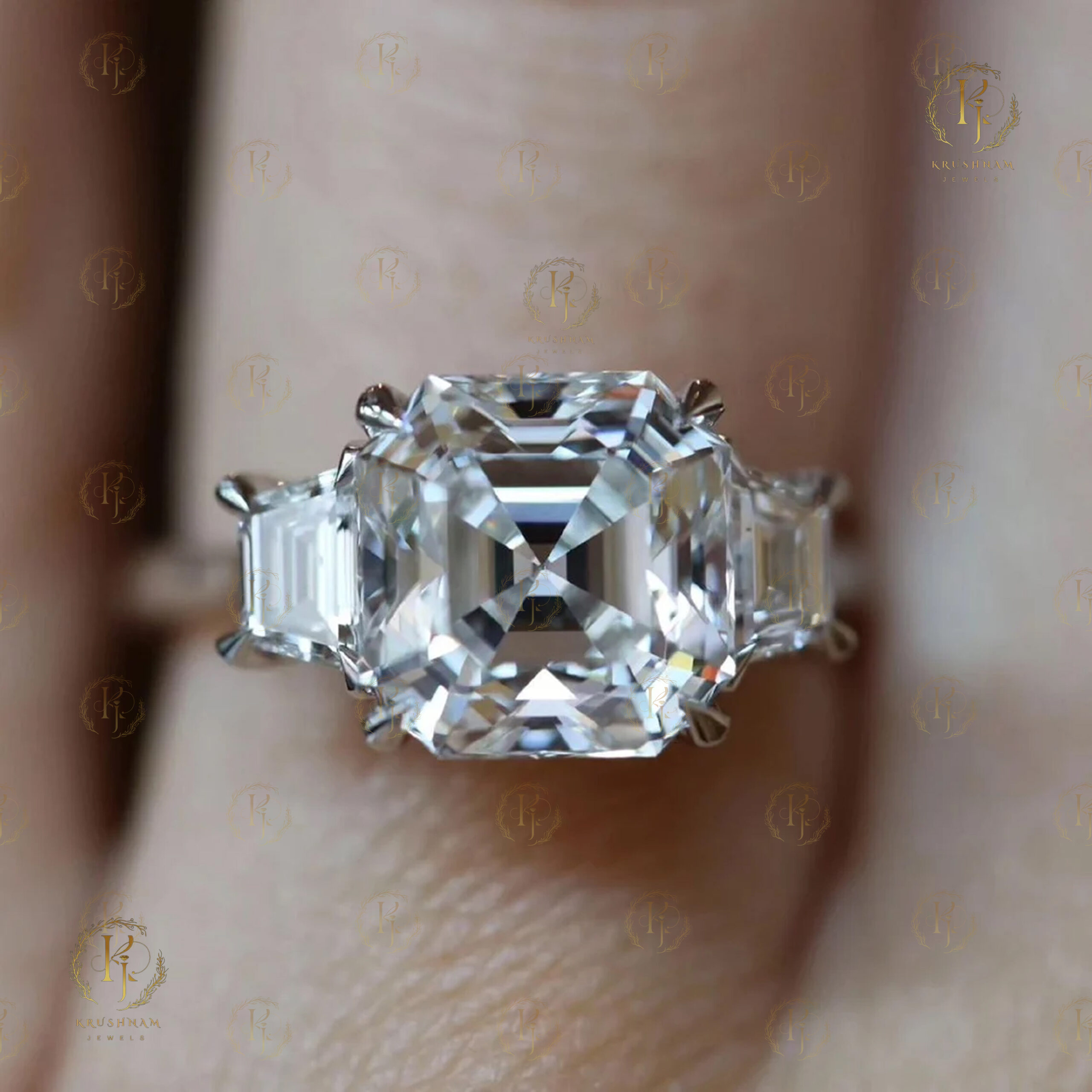 White Diamond with Rose Gold tone - Image 2