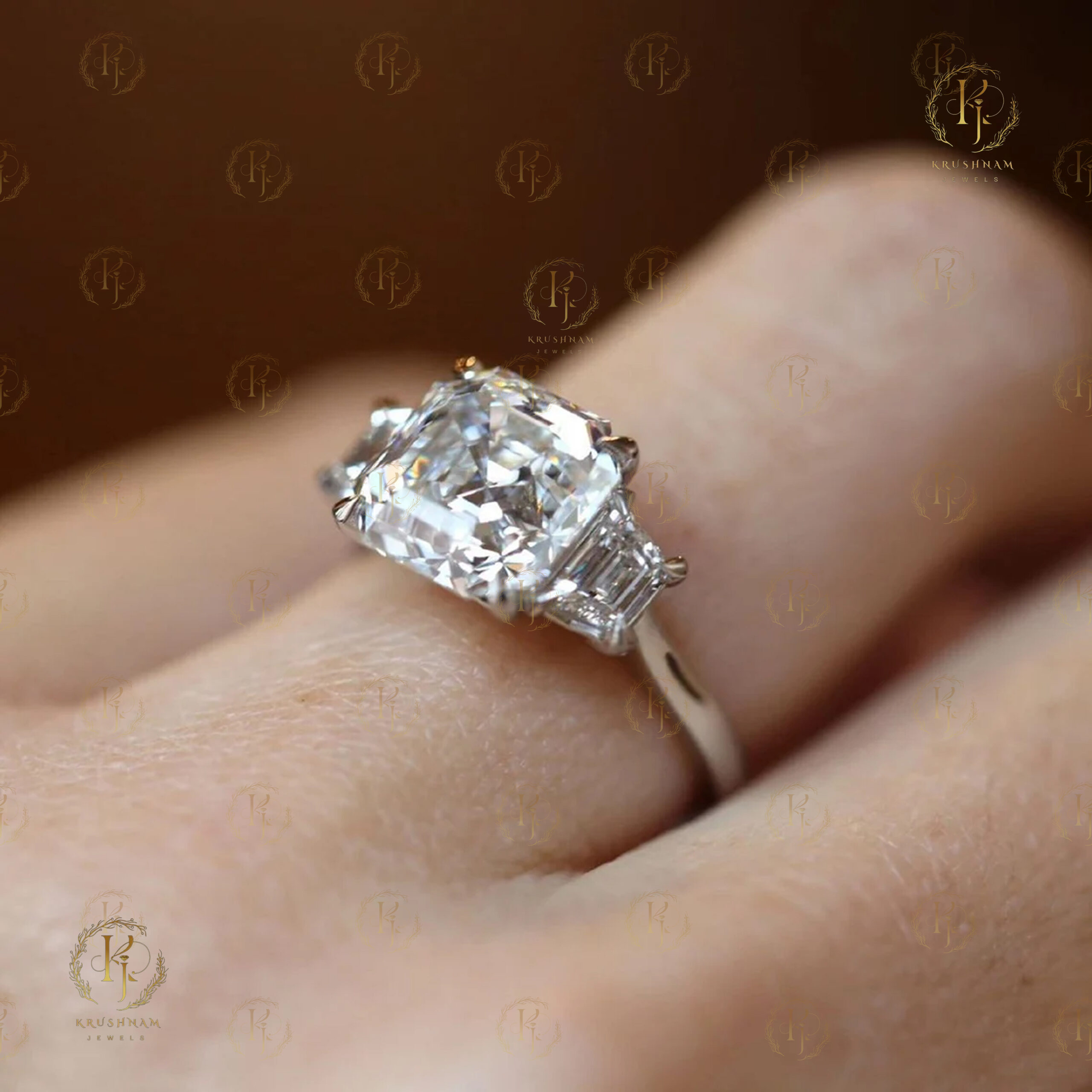 White Diamond with Rose Gold tone - Image 3