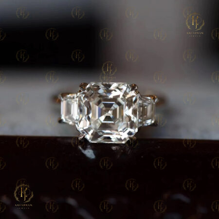 White Diamond with Rose Gold tone