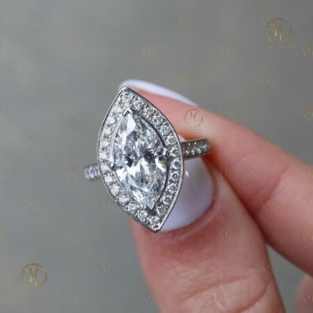 Mercury Diamond Ring with White tone for daily wear