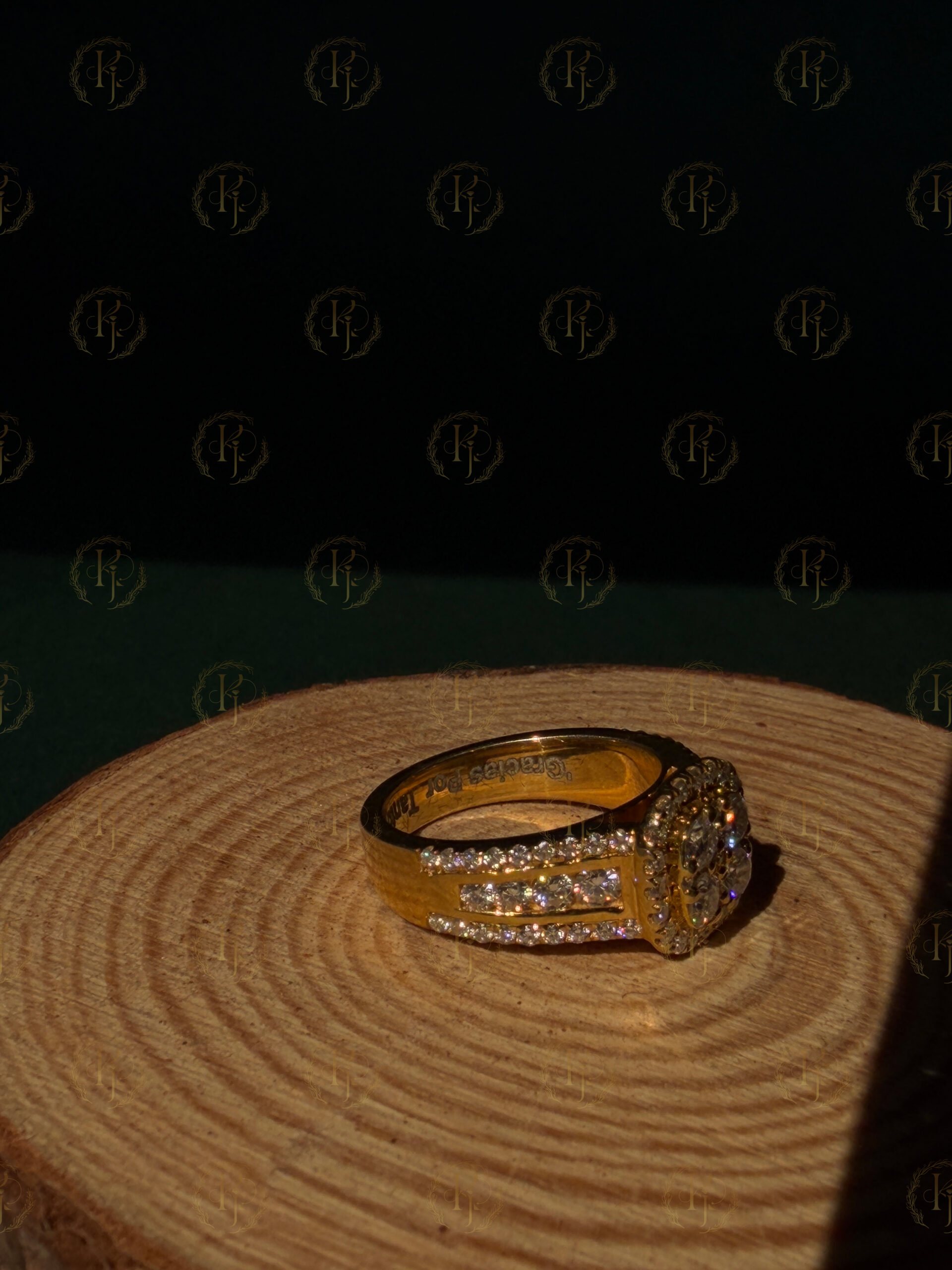 Custom Engagement Ring For Her With Yellow Gold Tone - Image 2