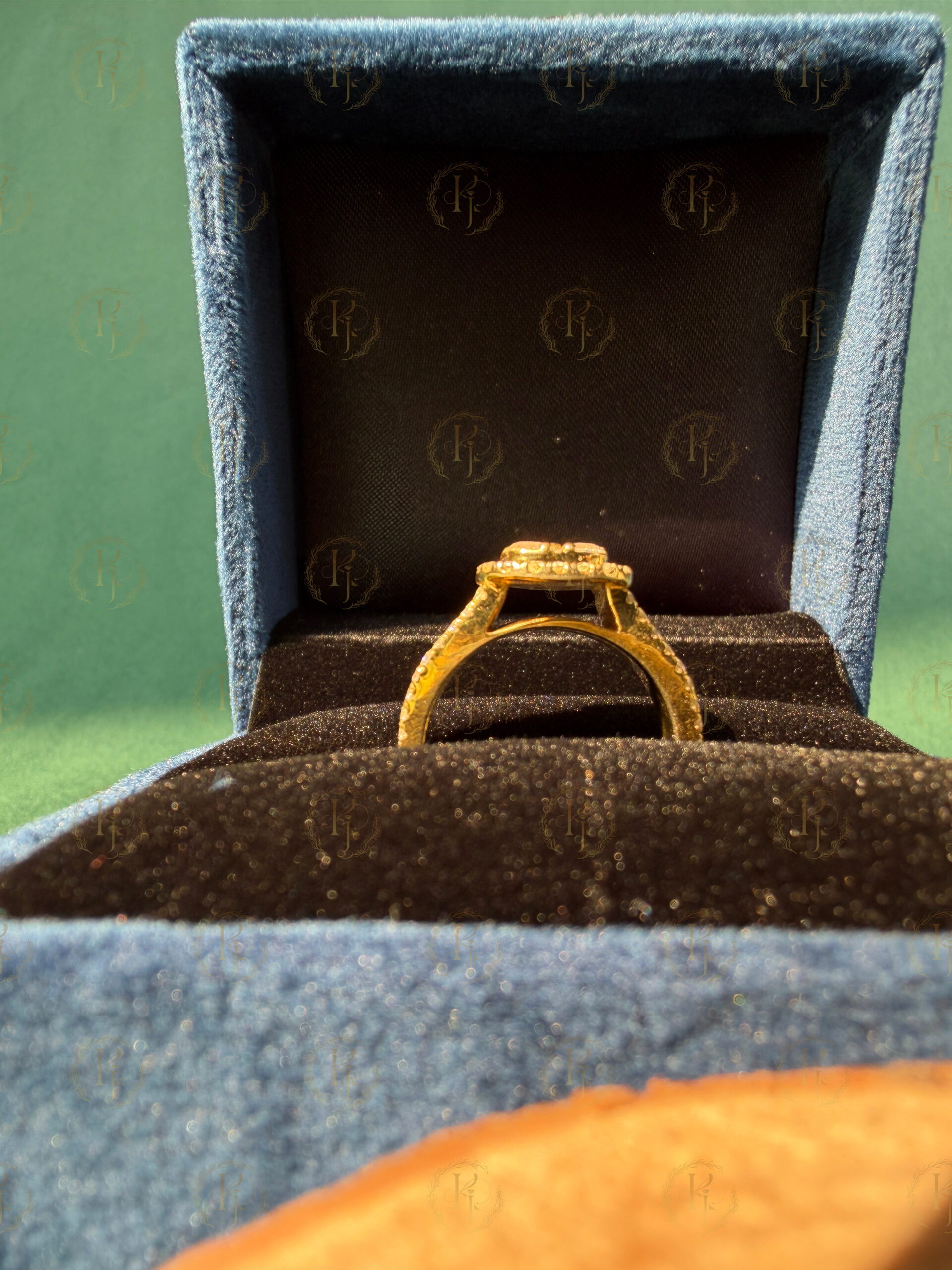 Custom Engagement Ring For Her With Yellow Gold Tone - Image 5