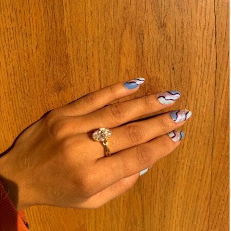 Custom 14ct real gold Engagement Ring with Lab-Grown Diamond