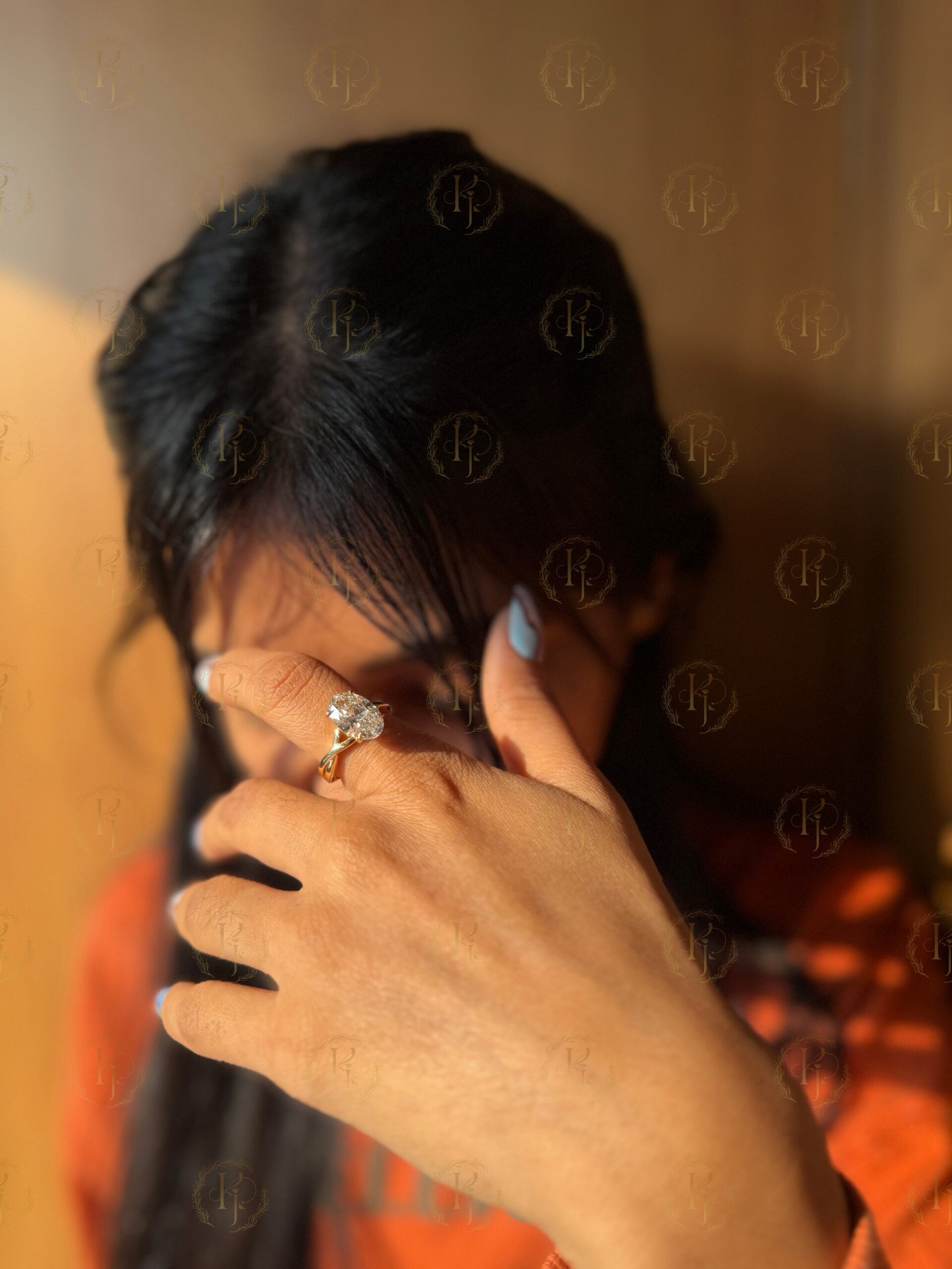 Custom 14ct real gold Engagement Ring with Lab-Grown Diamond - Image 2