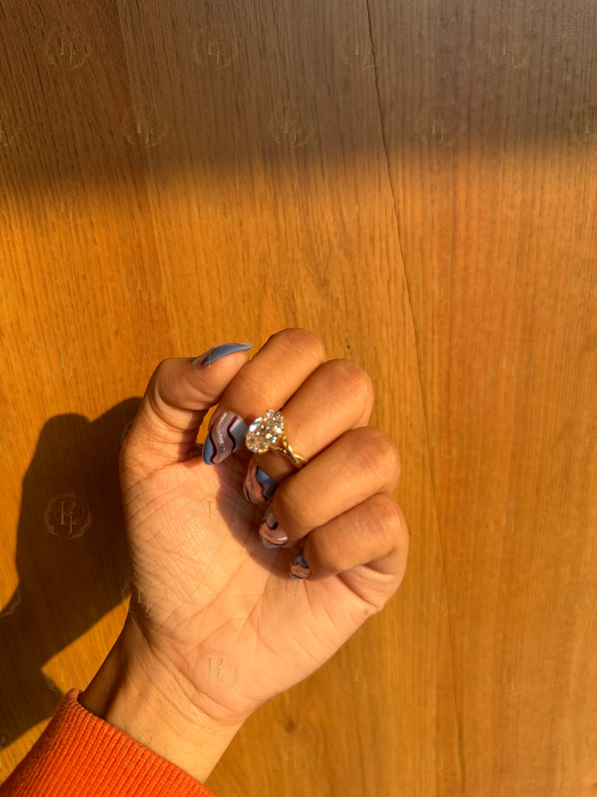 Custom 14ct real gold Engagement Ring with Lab-Grown Diamond - Image 3