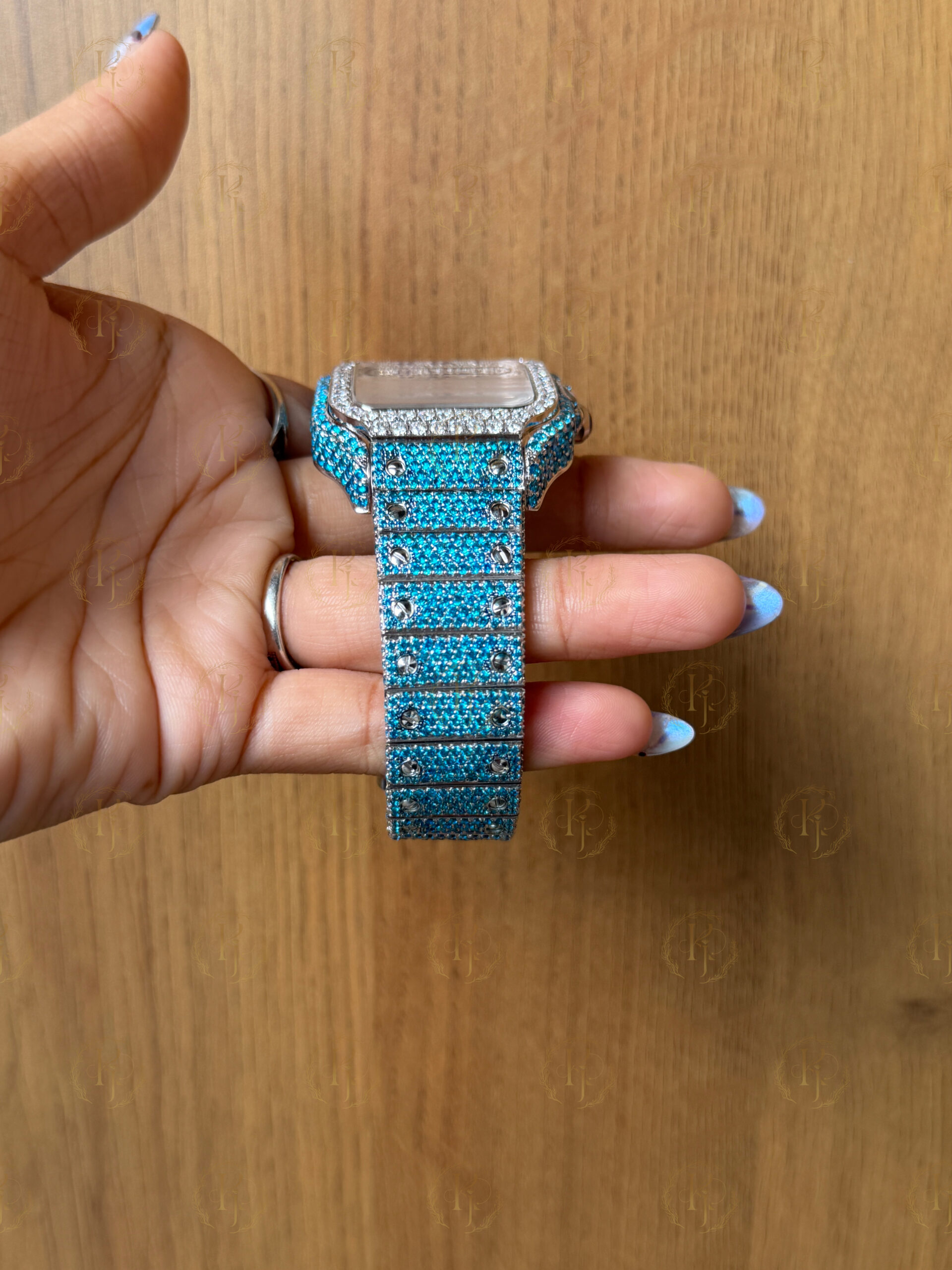 Cartier Arabic Blue Diamond watch with Japan Movement - Image 2