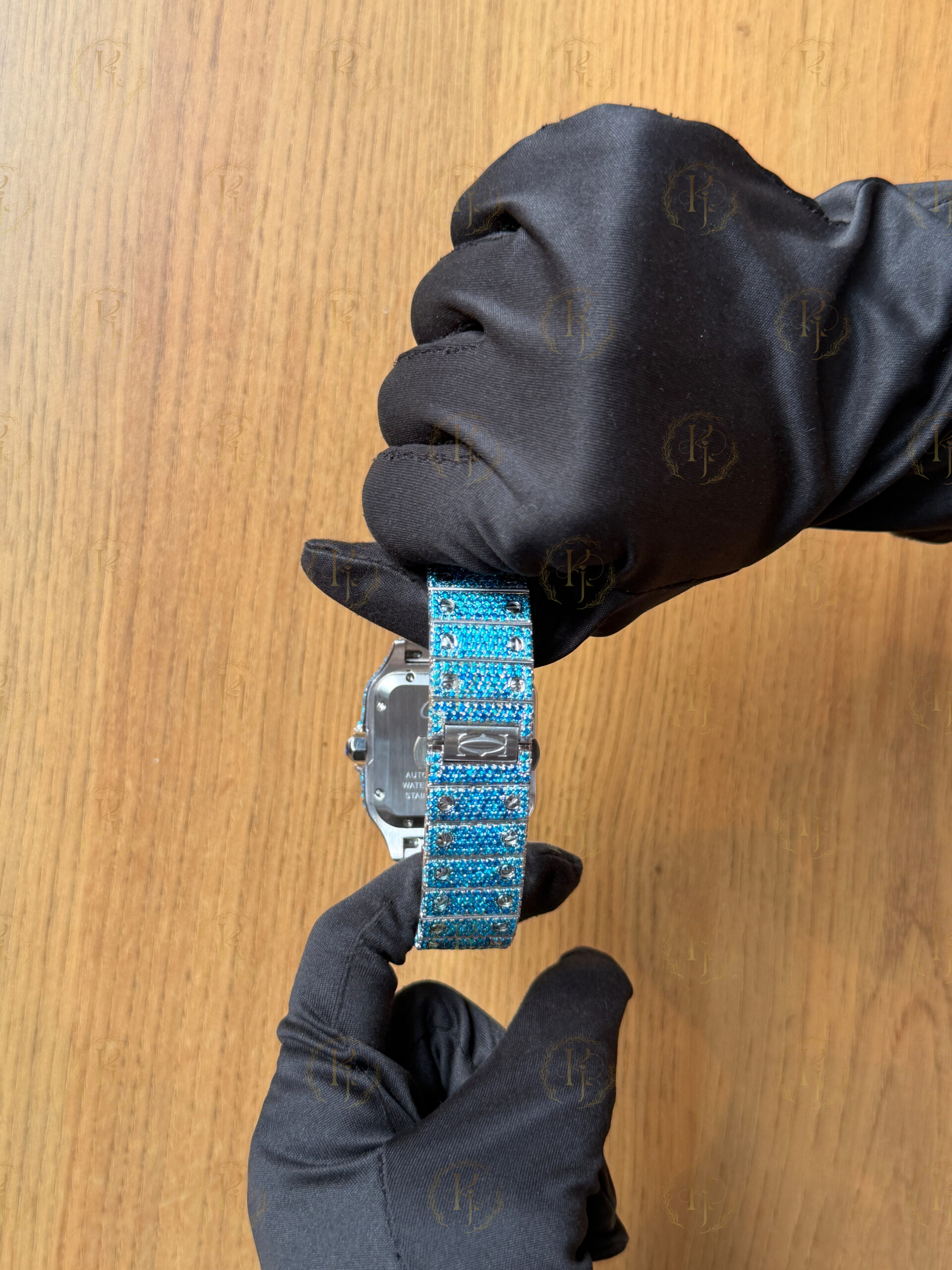 Cartier Arabic Blue Diamond watch with Japan Movement - Image 4