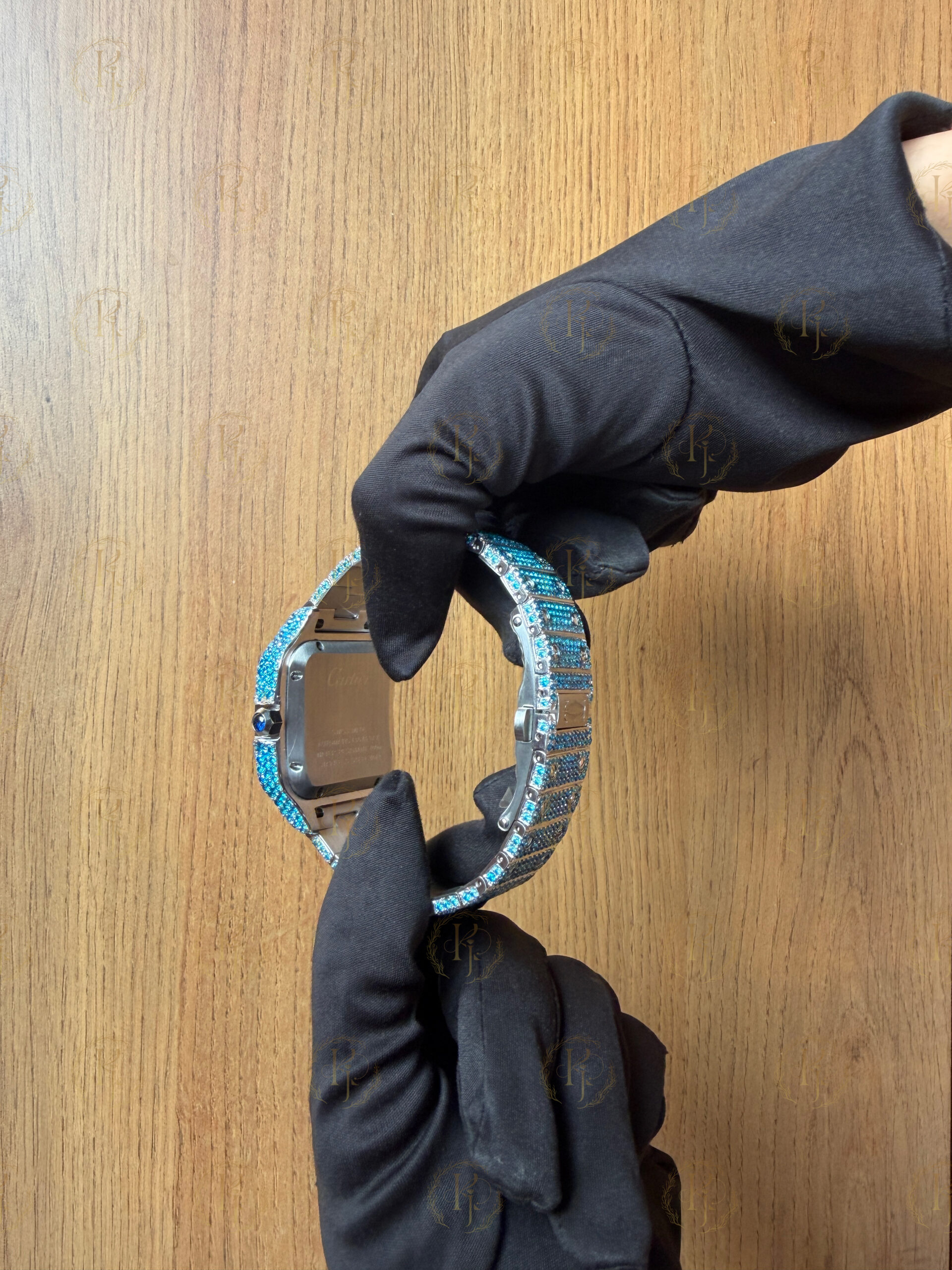 Cartier Arabic Blue Diamond watch with Japan Movement - Image 6